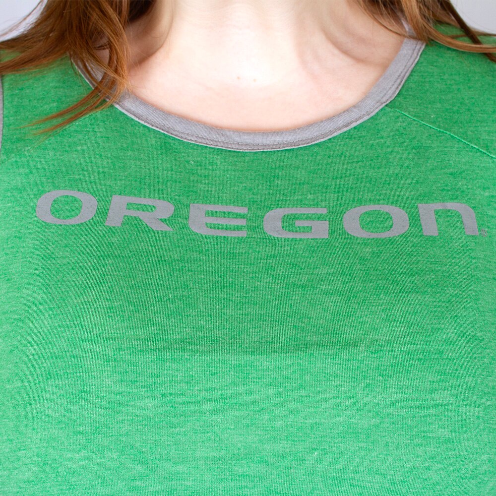 Oregon, Colosseum, Green, Sleeveless, Polyester Blend, Women, Muscle tank, Shirt, 927970